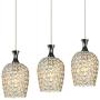 FEEKENBU Modern 3 Lights Crystal Pendant Lighting for Kitchen Island and Dining Room