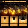 LED Outdoor String Lights 48FT Waterproof Outdoor String Lights with 15 Plastic Shatterproof String Lights ETL Approved Led Heavy-Duty String Lights for Backyard Patio Porch