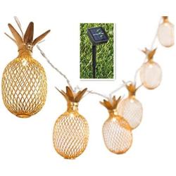 BIMEE Pineapple Solar String Lights 15ft 20 LEDs Waterproof Solar Powered Fairy String Lights Hanging Lights for Outdoor Garden Patio Landscape Home Wedding Birthday Party Decoration (Warm White)