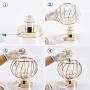 YLONG-ZS Semi Flush Mount Ceiling Light, Industrial Farmhouse Light Fixture with Golden Metal Cage, Lamp Fixtures for Kitchen Bedroom Hallway Stairway Garage Living Room Dining Room