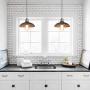 Giluta Industrial Pendant Lighting Rustic Vintage Ceiling Hanging Light Fixture Indoor Edison Lamp Retro Look for Kitchen Dining Room Farmhouse 9.75''D x 6''H