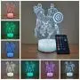 Spiderman Night Light for Kids Table Spiderman Lamp Christmas Present, 3D LED Illusion Lamp for Boys Bedroom Room Decoration, Remote Control Nightlight and Touch Light up (Spiderman Light)