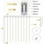 Curtain Lights, USB Copper Wire Curtain Light 3M 3M 300 LEDs Fairy Curtain Lights With 8 Modes Window Curtain String Remote Control Backdrop Lights for Bedroom Patio In/outdoor Decoration Warm White