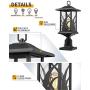 Beionxii Outdoor Post Lights | Exterior Pillar Lantern Pier Mount Lights with 3-Inch Base, Sand Textured Black Cast Aluminum with Clear Glass