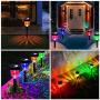 Ollivage Solar Pathway Lights Outdoor, Solar Garden Lights Color Changing Solar Landscape Lighting Weatherproof Auto On/Off for Lawn Patio Yard Walkway Sidewalk Driveway, 6 Pack