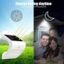 Solar Motion Sensor Light Outdoor,Oriental Forest Upgrade Wireless Fence Solar Lights LED Outdoor Wall Light Solar Powered Security Lighting for Steps,Front Door,Garage,Yard,Fences, 2 Pack White