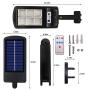 Solar Street Lights Outdoor 96LED Solar Parking Lights Remote Control Security Solar Motion Sensor Light with 3 Lighting Modes for Path Yard-2Pack