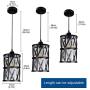DLLT Industrial Pendant Light, Metal Hanging Ceiling Lights Fixture with Clear Glass Shade, Flush-Mount Swag Lighting for Kitchen/Dining Room/Hallway/Bedroom, E26 Base (Black) DLLT Industrial Pendant Light, Metal Hanging Ceiling Lights Fixture with Clear Glass Shade, Flush-Mount Swag Lighting for Kitchen/Dining Room/Hallway/Bedroom, E26 Base (Black)