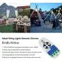 Adust 1000W Outdoor Plug-in Dimmer Switch for String Lights, AC 110V Bulbs Dimmer Switch with 9.8 Ft Extension Cord, 3 Prong Outlet, 65 Ft Wireless Remote Control, Waterproof IP65, Timer F .(9.8Ft)