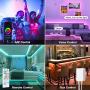 Foaxu 50ft（15m) Smart WiFi RGB Music Sync LED Strip Lights; Work with Alexa, Google Home, Remote Control and Phone App;16 Million Color Changing,Flexible Rope Lights for Bedroom,TV,Party,Festival,