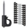 SELEWARE 20 Pieces Q-Hanger, Home Christmas Lights Hanger Hooks with Nails for Easy Release Outdoor Wire and Fairy Lights, Heavy Duty 40 LB Capacity