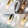 Adjustable Cluster Chandelier Modern Glass Shade Pendant Light Flush Mount Led Ceiling Light Fixture Hanging Lamp for Dining Room Staircase Balcony Transparent 8 Lights