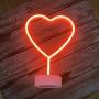 DANIDEER Led Neon Sign Art Decorative Lights Table Decoration Neon Lamp with Base for Kids boy and Girl Bedroom Unique Gift for Any Occasion (Heart with Base)