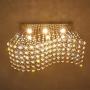COTULIN Modern Crystal Raindrop Chandelier Rectangle Flush Mount Ceiling Light Fixture for Kitchen Island Dining Room Living Room,Delicate Wave Raindrop Pendent Light H25.6''W11.8''L29.5''