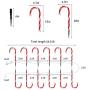 Christmas Candy Cane Pathway Lights Markers Holiday Walkway Lights Outdoor Ornaments Garden Stakes Set of 12 for Yard Lawn Xmas Outside Decorations