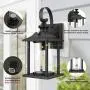 2-Pack Dusk to Dawn Sensor Outdoor Wall Lantern, Exterior Wall Mount Light Fixture with E26 Base Socket, 100% Anti-Rust Aluminum Waterproof Porch Light, Clear Glass Matte Black Wall Sconce for Doorway 2-Pack Dusk to Dawn Sensor Outdoor Wall Lantern, Exterior Wall Mount Light Fixture with E26 Base Socket, 100% Anti-Rust Aluminum Waterproof Porch Light, Clear Glass Matte Black Wall Sconce for Doorway