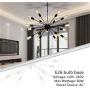 VINLUZ Modern Farmhouse Chandelier Lighting-18 Lights Sputnik Chandelier Black Industrial Pendant Semi-Flush Mount Ceiling Light Fixture VINLUZ Modern Farmhouse Chandelier Lighting-18 Lights Sputnik Chandelier Black Industrial Pendant Semi-Flush Mount Ceiling Light Fixture