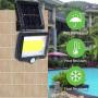 Solar Sensor Lights Outdoor, 100 LED COB Split Motion Sensor Wall Light, IP65 Waterproof Solar Power Lamp with Ajustable Solar Panel for Patio, Porch, Garage, Barn
