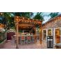 Newpow Outdoor Dimmer 360 Watts, IP67 Waterproof, 60Ft Remote Range, Timer Switch, Memory Function, Plug-in Dimmer Works with 120v Dimmable Outdoor String Lights LED and Incandescent Bulb - Black