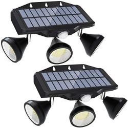 Onforu LED Solar Motion Sensor Light Outdoor, 2000LM 3000mAh Security Lights Solar Powered with 3 Adjustable Heads, Solar Flood Light with 3 Modes, IP65 Waterproof Solar Wall Light for Yard Pathway