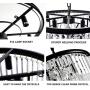 Crystal Chandelier Lighting, W20'' 3-Tier Big Modern Crystal Chandelier Light Fixtures 6 Lights Ceiling Hanging Crystal Pendant Light for Bedroom Dining Room Living Room Entryway Kitchen Island Black