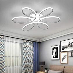 Modern Ceiling Light Fixture, CraftThink Flush Mount 29'' Wide Silicon Gel Twist Semi Flush Light Nordic Style LED Ceiling Fixture for Living Room Bedroom Office, White Light Source