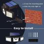 Solar Lights Outdoor, FURANDE Solar Motion Sensor Light Outdoor IP65 Waterproof 270° Wide Illumination 3 Adjustable Heads 70 LED Security Flood Light for Yard Patio Garage Entryway Front Door