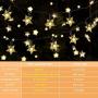 Solar Star String Lights 40Ft 100LED , KeShi 8 Modes Solar Powered Twinkle Fairy Lights, Waterproof Star Twinkle Lights for Outdoor, Gardens, Lawn Patio, Landscape, Christmas, Warm White