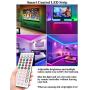 LED Strip Lights, 65.6FT Strips Light 5050 RGB Music Sync String Lights Bedroom strip light Color Changing Rope Lights APP Control +44 Keys Remote for Bedroom Sitting Room Kitchen Home Party 4Roll 20M