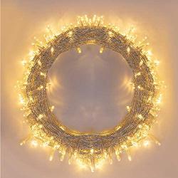 Outdoor Christmas String Lights 320LEDs, 35m/115ft 8 Modes Memory Function End-to-End Extendable Plug in Waterproof Indoor/ Fairy Twinkle Lights for Thanksgiving Day/Tree/Wedding/Patio - Warm White