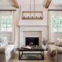 LOG BARN Kitchen Light Fixtures Ceiling, 5-Light Rustic Chandelier, Farmhouse Chandelier, 30.5'' Large Pendant Lighting for Kitchen Island in Faux Wood and Metal Finish