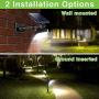 Solar Spotlights Outdoor 22 LED Waterproof Landscape Spot Light Auto On/Off Flood Lamp for Garden Yard Patio Lawn Garage Driveway