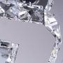 Dixun Modern Crystal Chandelier 7.9 Inches Led Ceiling Light Mini Square Flush Mount Ceiling Light for Bedrooms Dinning Rooms Hallway(Changeable Color,15W)
