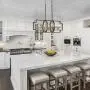Emliviar 5-Light Island Lighting, Modern Kitchen Dining Room Light Fixtures, Black and Gold Finish, JE1981-5LP BK+G