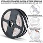 KATUR LED Strip Lights 32.8ft, IP65 Waterproof 300 LEDs 5050 RGB, 16 Million Colors, Smart WiFi APP and 24 Keys Controller Control, Works with Alexa Google Assistant Music Timed Dimmable Strip Lights