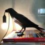 Crow Table lamp,Bird Wall Lamp Light LED Table Lamps Bedroom Resin Crow Desk Lamp Bedside Light for Living Room Bedroom Office College Dorm-Black