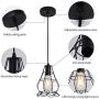 UOFUS Pendant Lighting Metal Industrial Vintage Hanging Ceiling Chandelier Light Fixture Black for Kitchen Home Hallway Dining Room