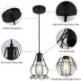 UOFUS Pendant Lighting Metal Industrial Vintage Hanging Ceiling Chandelier Light Fixture Black for Kitchen Home Hallway Dining Room