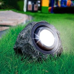 Solar Rock Lights Outdoor,Waterproof Decorative Stone Light, Dual Color Spotlight,Landscaping Figurine Lights for Decor, Garden,Pathway,Driveway,Ponds,Patio,Yard (Dual Color)