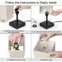 Touch Table Lamp, 3-Way Dimmable Touch Lamp Bedside Lamp with 2 USB Charging Ports and 2 AC Outlets, Modern Desk Lamp Nightstand Bedroom Lamp for Bedroom Living Room Reading Office, LED Bulb Included