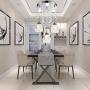 Restaurant Bedroom Chandelier Warm Romantic Dining Table Lamp Living Room Lamp Atmospheric Crystal Chandelier Modern Minimalist Bar Lamp (Color : White Light, Size : C)