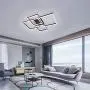 Jaycomey Modern Ceiling Light,112W LED Chandelier Flush Mount Ceiling Light,2+2 Squares Acrylic Ceiling Lamp Fixture for Living Room Dining Room Bedroom,Cool White 6000K