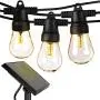 Brightech Ambience Pro - Waterproof, Solar Powered Outdoor String Lights - 27 Ft Vintage Edison Bulbs Create Bistro Ambience On Your Patio - Commercial Grade, Shatterproof - 1W LED, Soft White Light Brightech Ambience Pro - Waterproof, Solar Powered Outdoor String Lights - 27 Ft Vintage Edison Bulbs Create Bistro Ambience On Your Patio - Commercial Grade, Shatterproof - 1W LED, Soft White Light