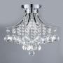 CO-Z Raindrop Crystal Chandelier, Flush Mount Ceiling Light Fixture with 3 Lights for Bedroom Living Room Dining Room Bedroom Hallway Entry, 180W Modern Crystal Ceiling Light with 3 Lights, UL Listed