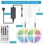 [Sync with Music] 32.8ft RGB LED Strip Lights with Remote 5050 10m Color Changing Lights with 12V Power Supply + Control Box, Ideal Lights for Bedroom, Party Decorations (Pack of 2 5m LED Light Strip)