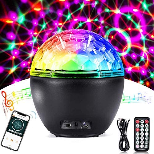 Bluetooth Disco Light,CrazyFire Party Light with Remote Control,16 Light Modes Strobe Lights for Parties,Holidays,Weeding and Kids Room(Built in Battery)