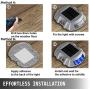 Happybuy Solar Driveway Lights with Switch - Dock Lights LED Bright Blue - Solar Deck Lights with Screw Outdoor Waterproof Flat for Lake, Boat, Marine, Warning
