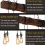 Farmhouse Lighting Rustic Chandelier Dining Room Lighting Fixtures Hanging Farmhouse Chandelier Chandeliers 6 E26 Bulb Sockets Industrial Suspension Light Line Can Be Adjusted Freely (with Switch)