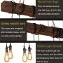 Farmhouse Lighting Rustic Chandelier Dining Room Lighting Fixtures Hanging Farmhouse Chandelier Chandeliers 6 E26 Bulb Sockets Industrial Suspension Light Line Can Be Adjusted Freely (with Switch)
