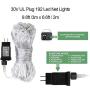 LED Net Lights Christmas Day Decrotion, 200 LED 9.8ft x 6.6ft Fairy String Decorative Mesh Light Warm White for a Wedding Cocktail Party Birthday BBQ Bistro Cafe by YIZHOUER